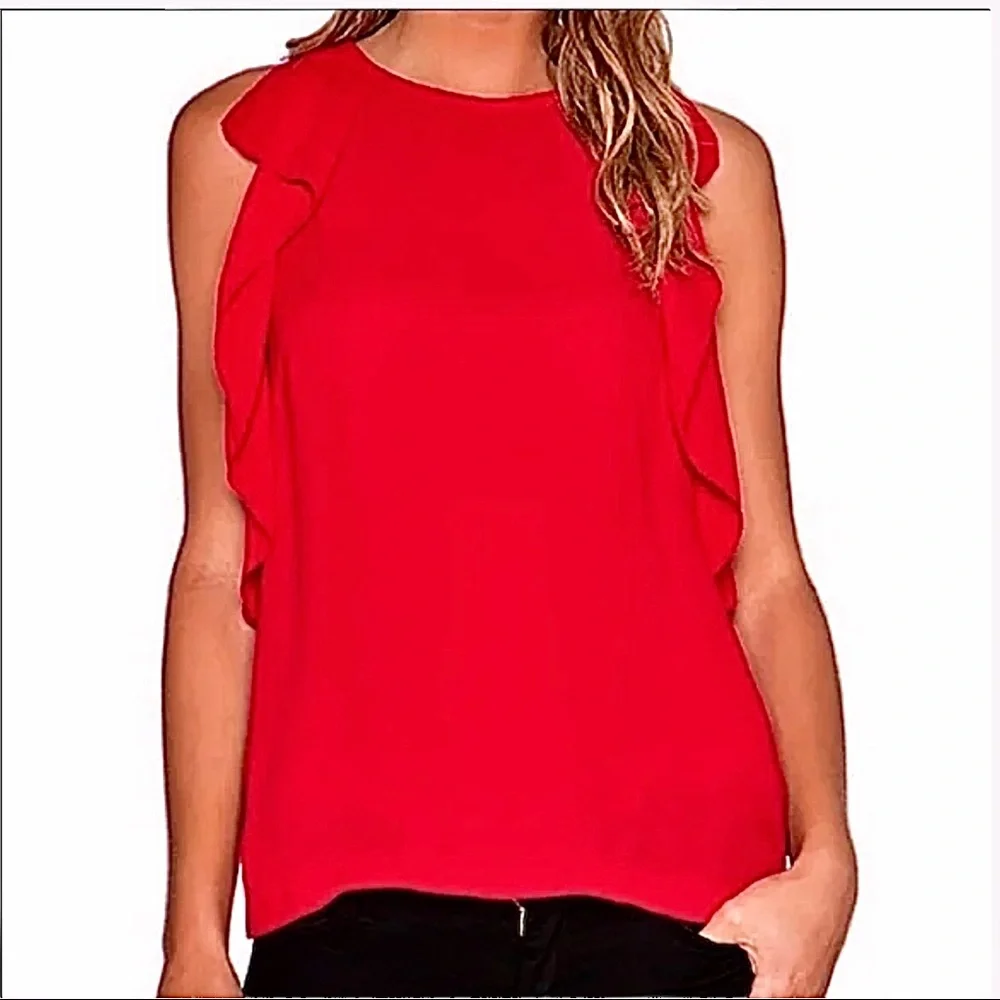 Kate Spade Ruffle Sleeveless Blouse - Picture 1 of 11